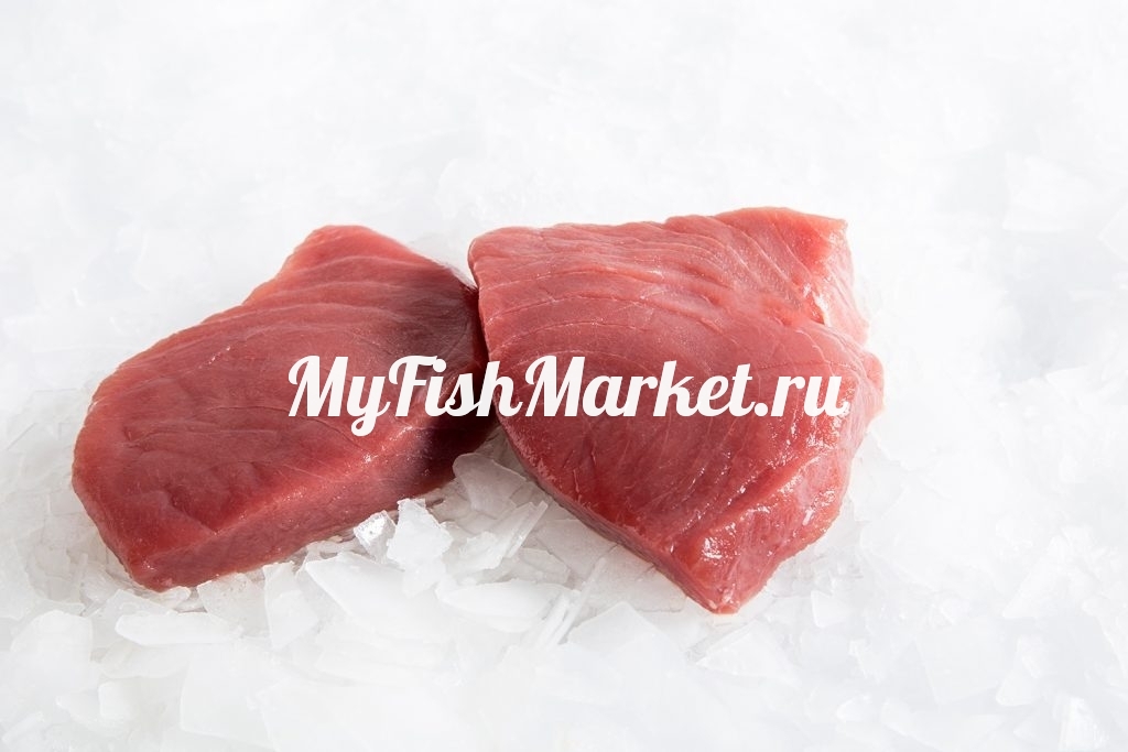 картинка Стейки (филе) тунца 50+ Интернет магазина MyFishMarket.ru - доставка свежемороженой рыбы , морепродуктов , красной и черной икры в офис или на дом.